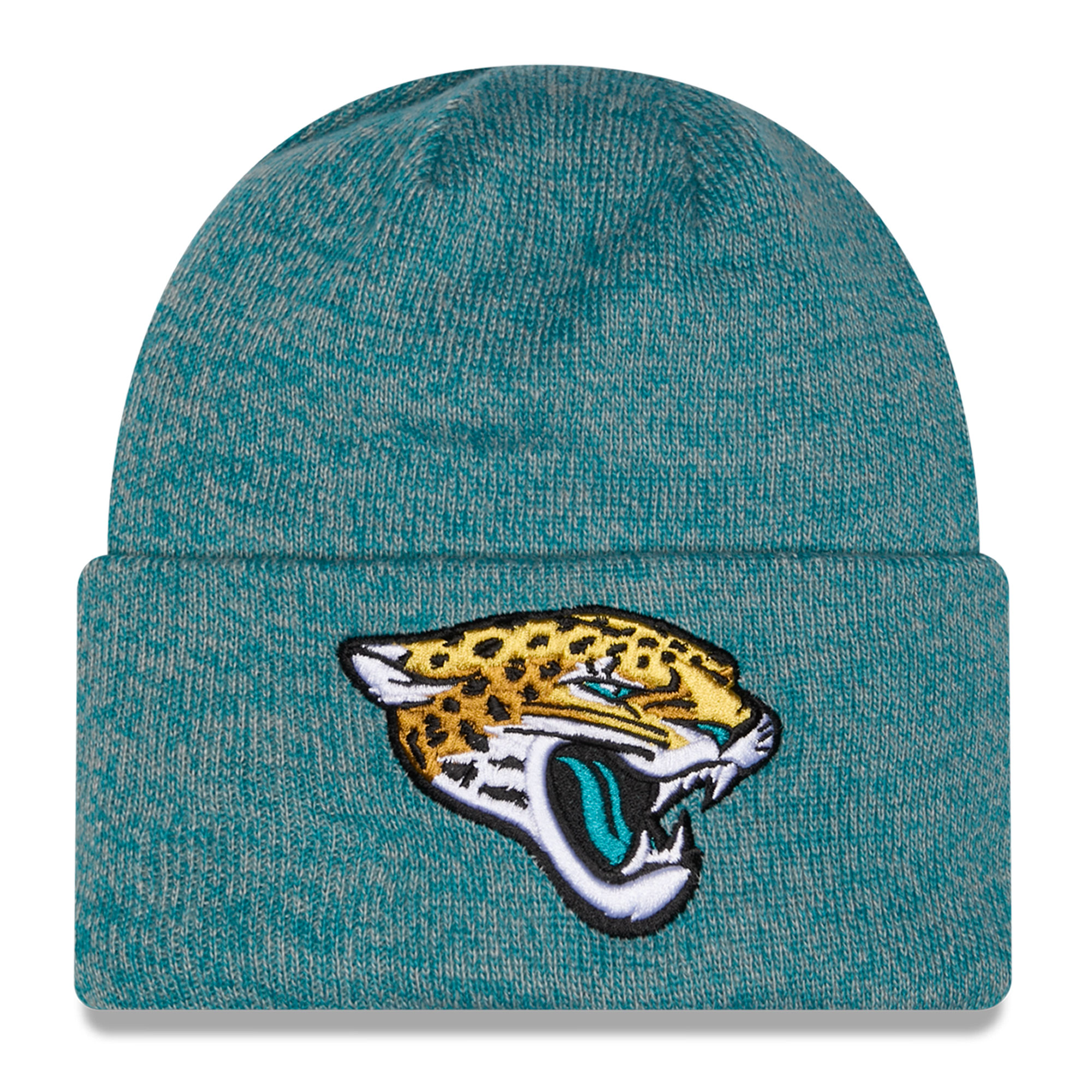 Men's New Era Teal Jacksonville Jaguars Marled Cuffed Knit Hat