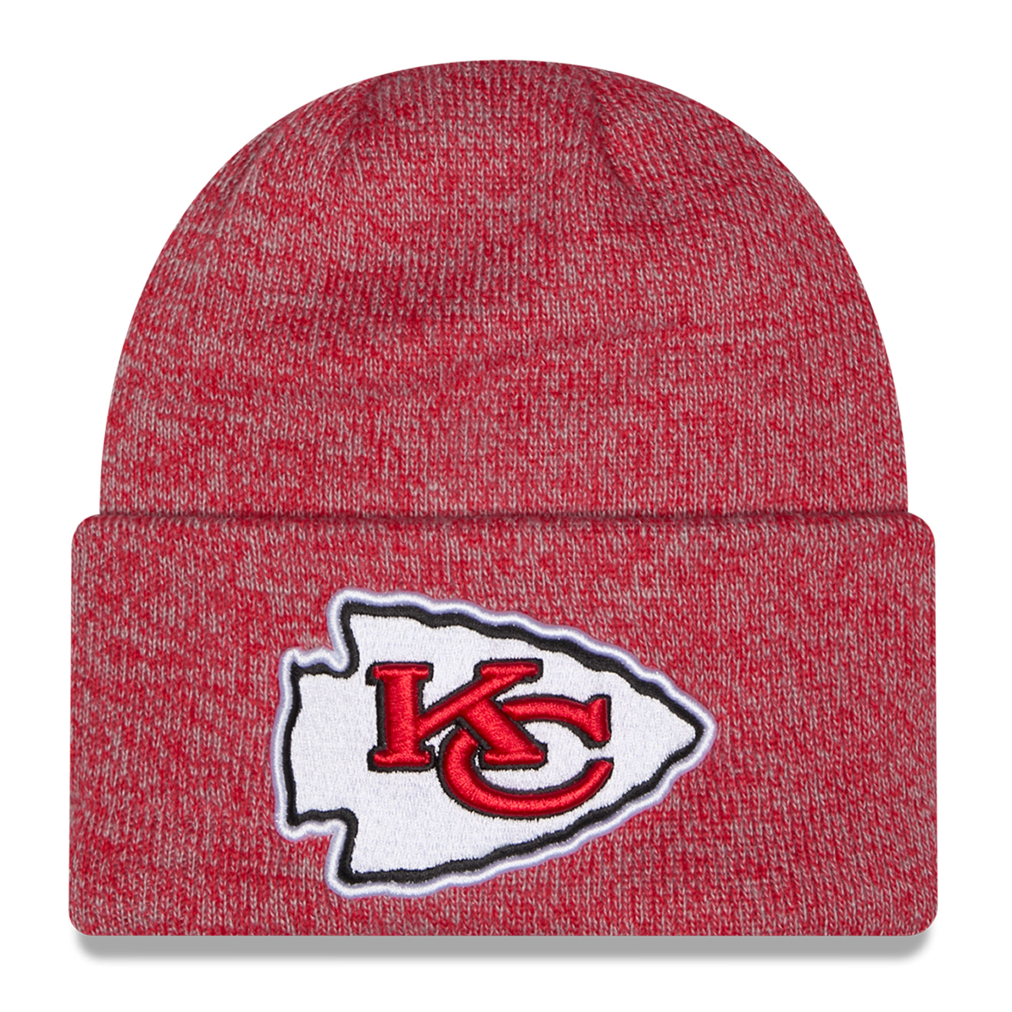 Men's New Era Red Kansas City Chiefs Marled Cuffed Knit Hat
