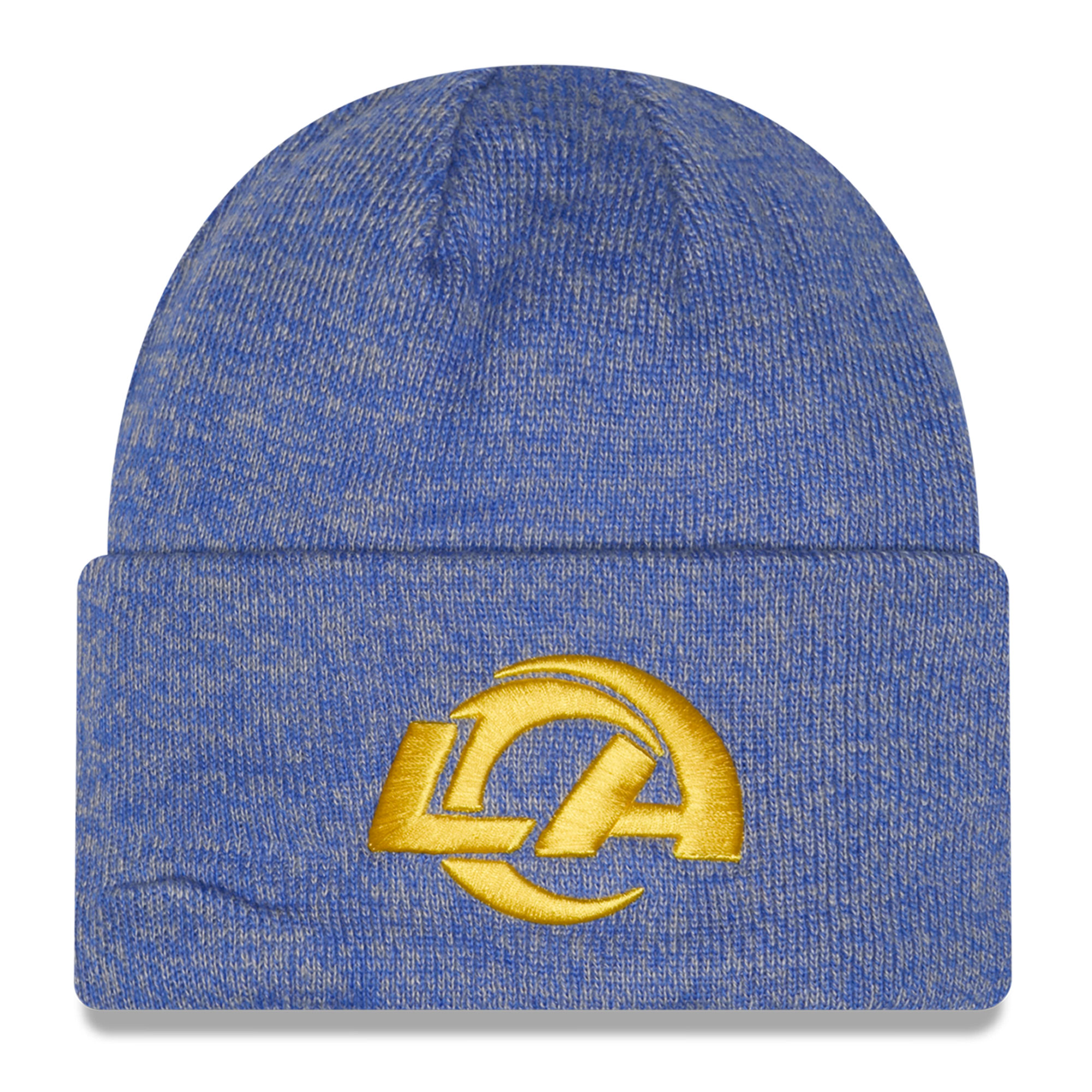 Men's New Era Royal Los Angeles Rams Marled Cuffed Knit Hat