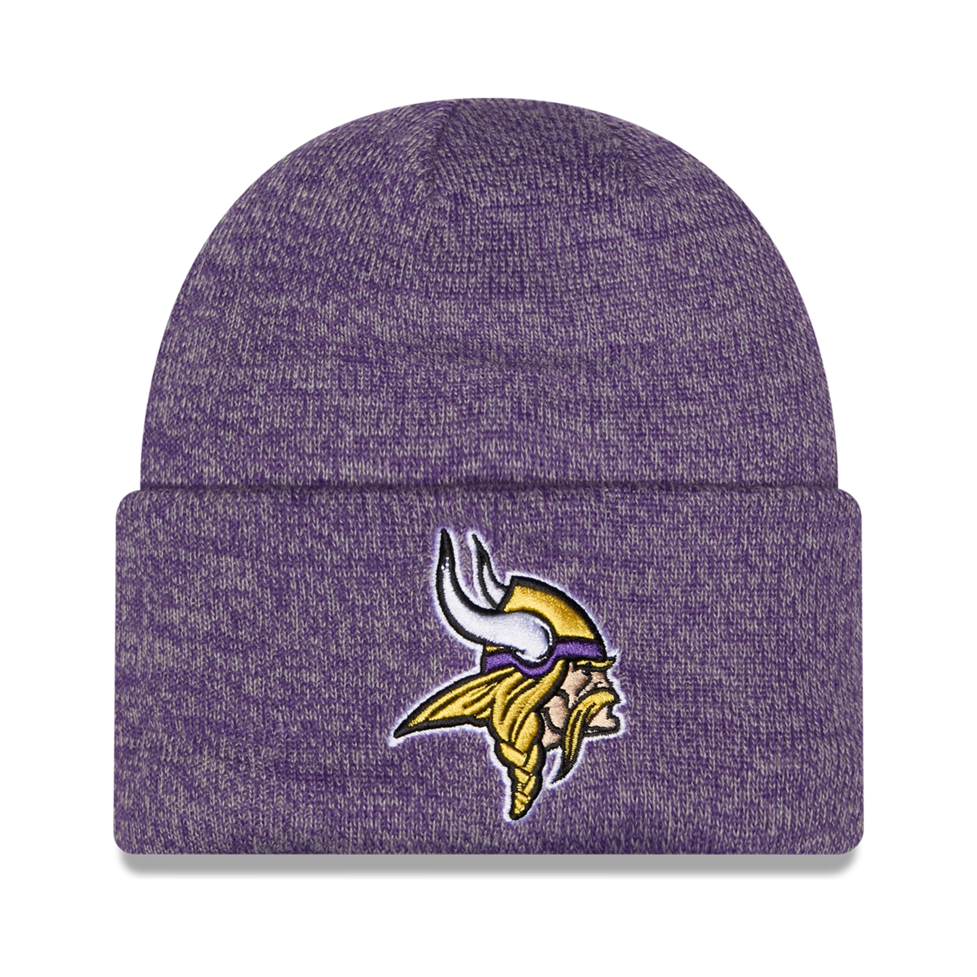 Men's New Era Purple Minnesota Vikings Marled Cuffed Knit Hat