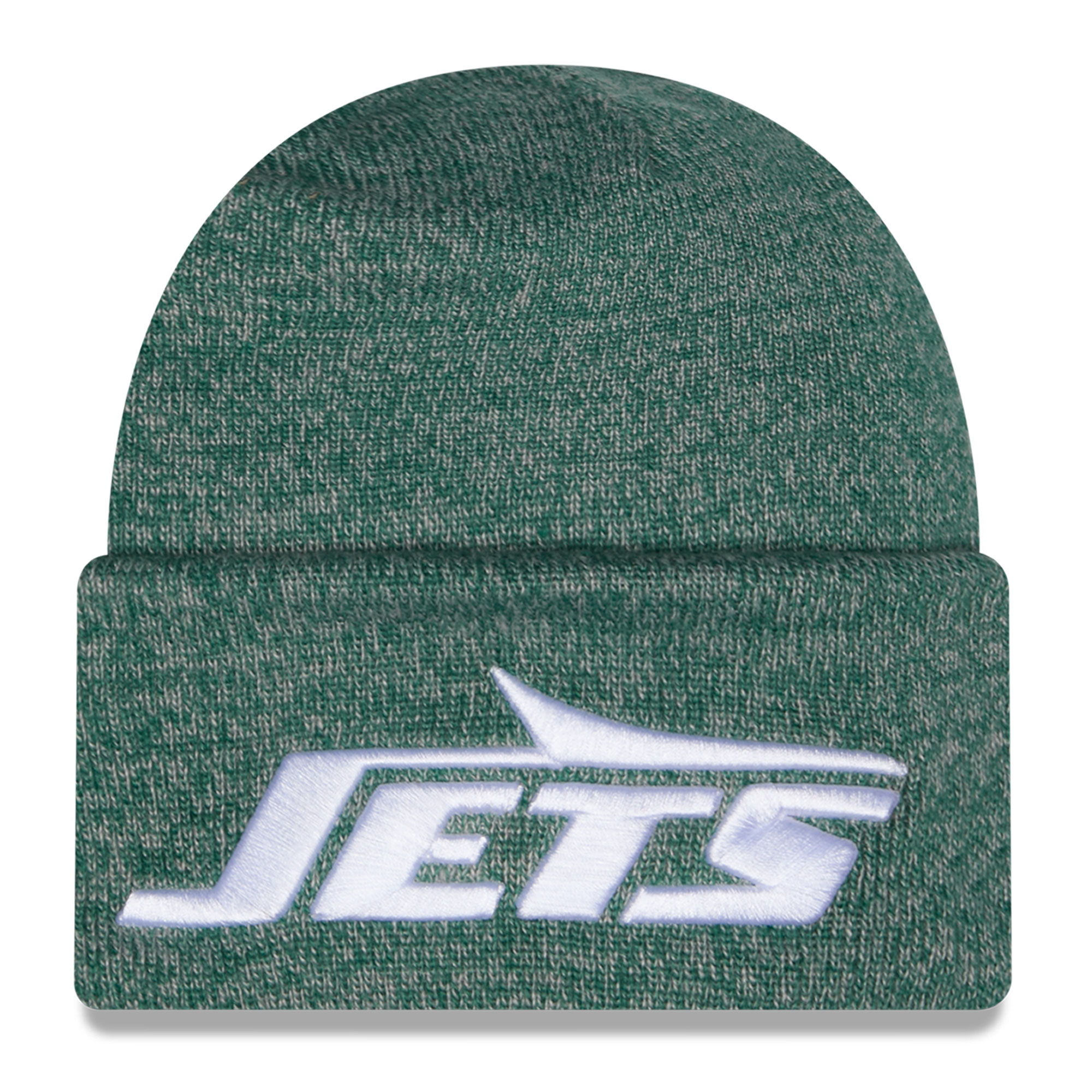 Men's New Era Green New York Jets Marled Cuffed Knit Hat