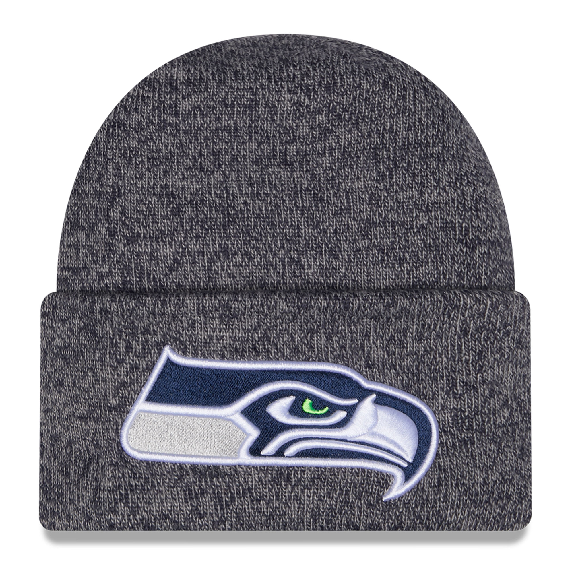 Men's New Era College Navy Seattle Seahawks Marled Cuffed Knit Hat
