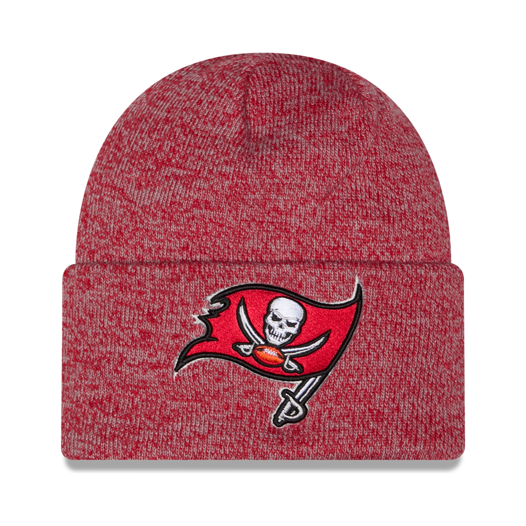 Men's New Era Red Tampa Bay Buccaneers Marled Cuffed Knit Hat