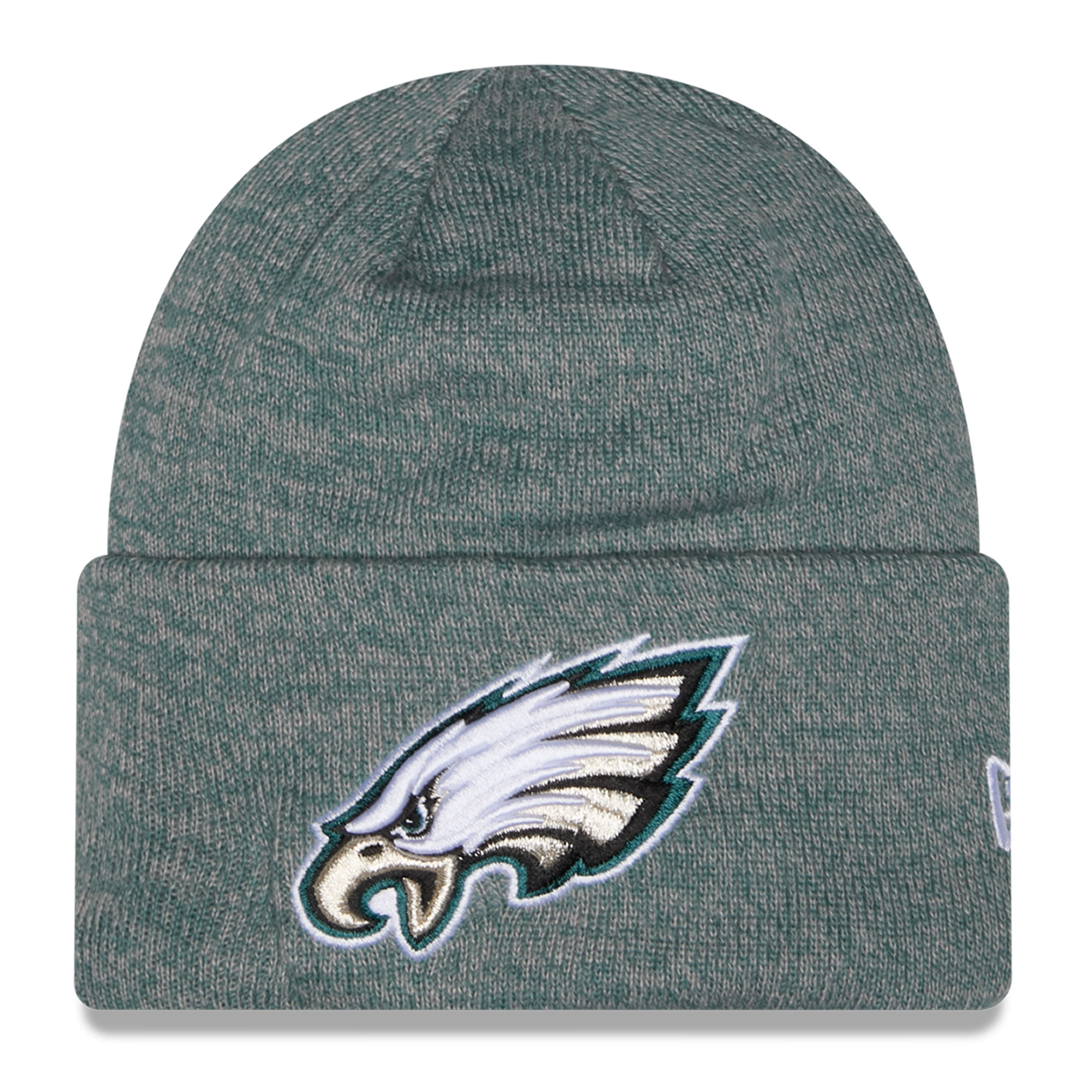 Men's New Era Midnight Green Philadelphia Eagles Marled Cuffed Knit Hat