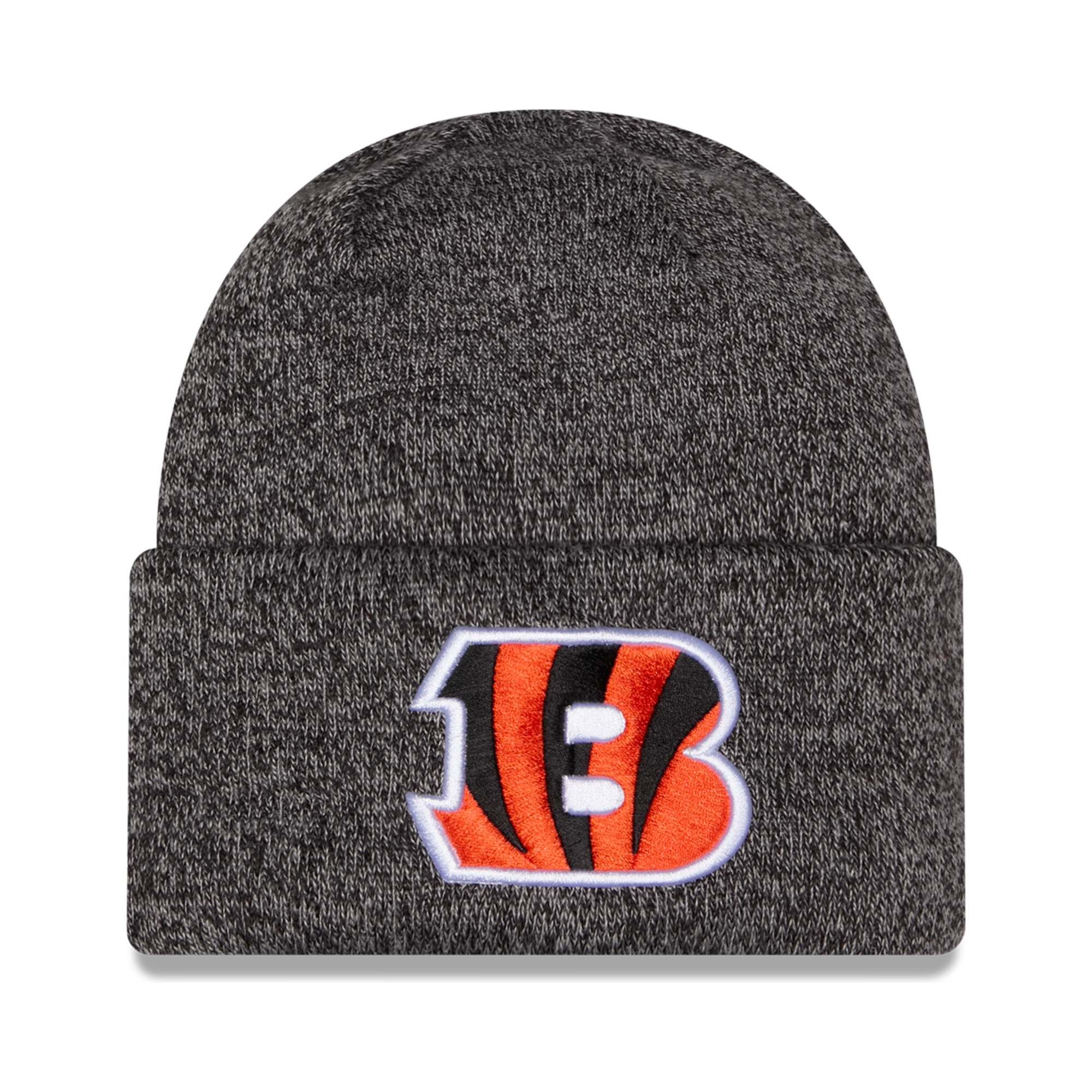Men's New Era Black Cincinnati Bengals Marled Cuffed Knit Hat