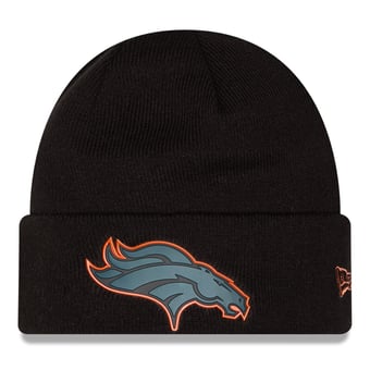 Men's New Era Black Denver Broncos Chrome Cuffed Knit Hat