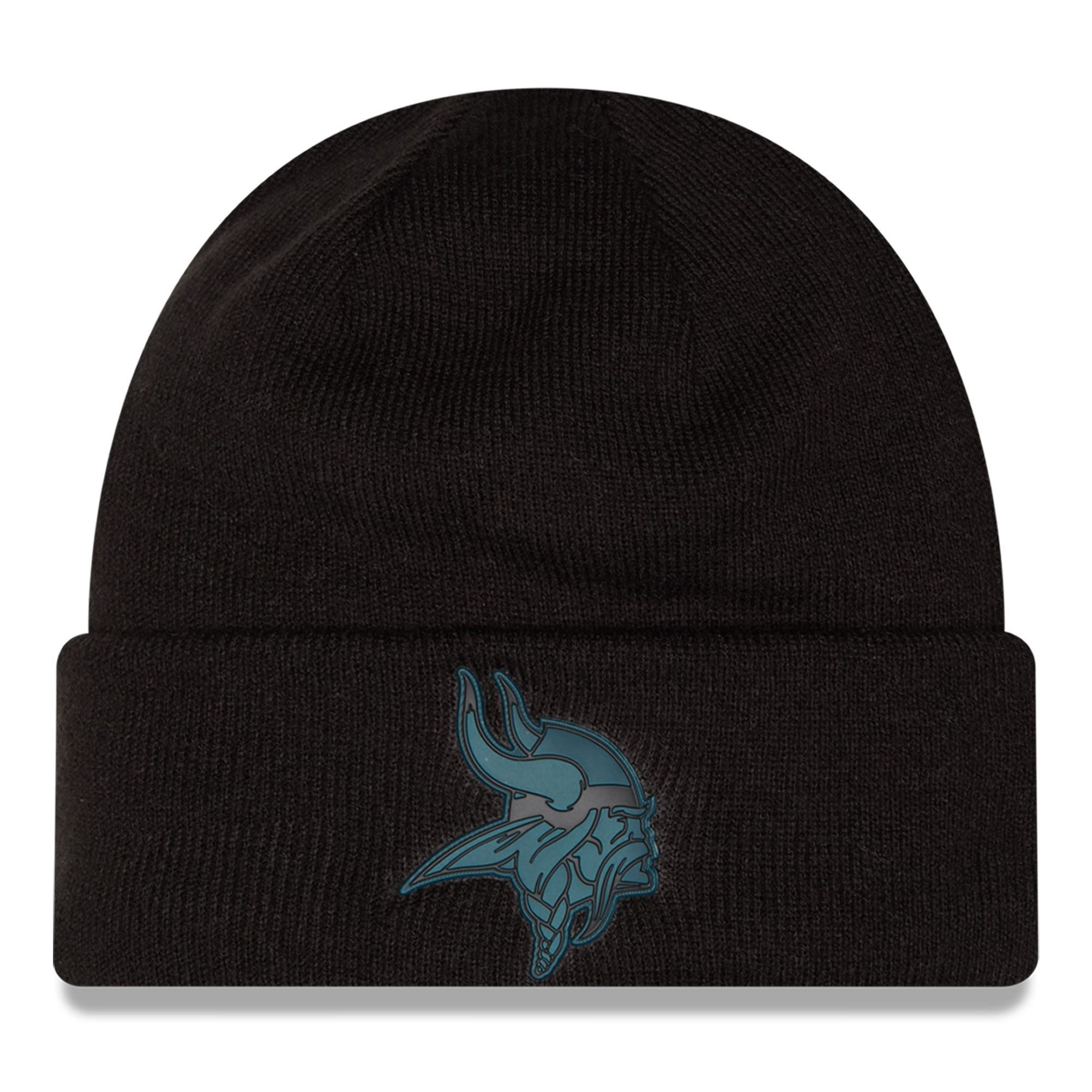 Men's New Era Black Minnesota Vikings Chrome Cuffed Knit Hat