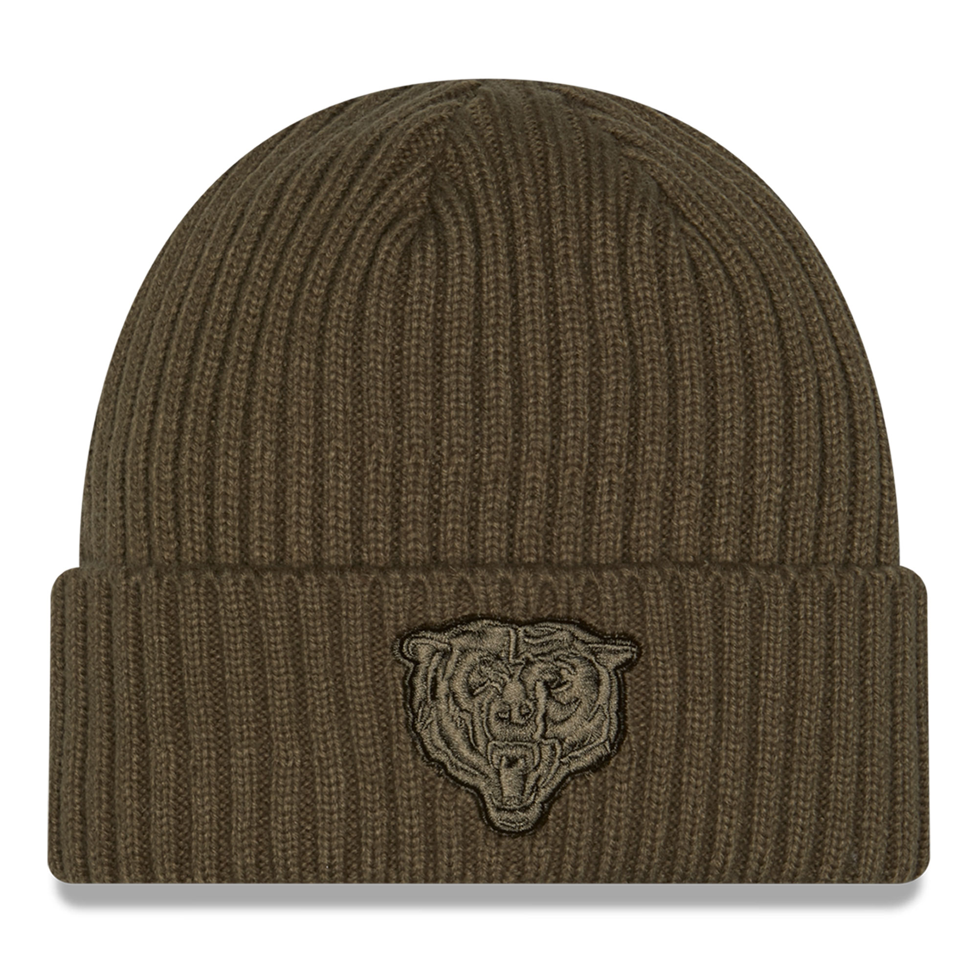 Men's New Era Olive Chicago Bears Color Pack Cuffed Knit Hat