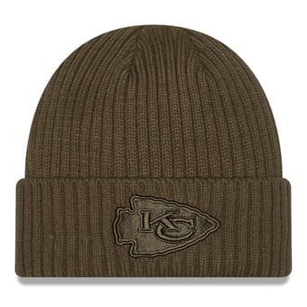 Men's New Era  Olive Kansas City Chiefs Color Pack Cuffed Knit Hat