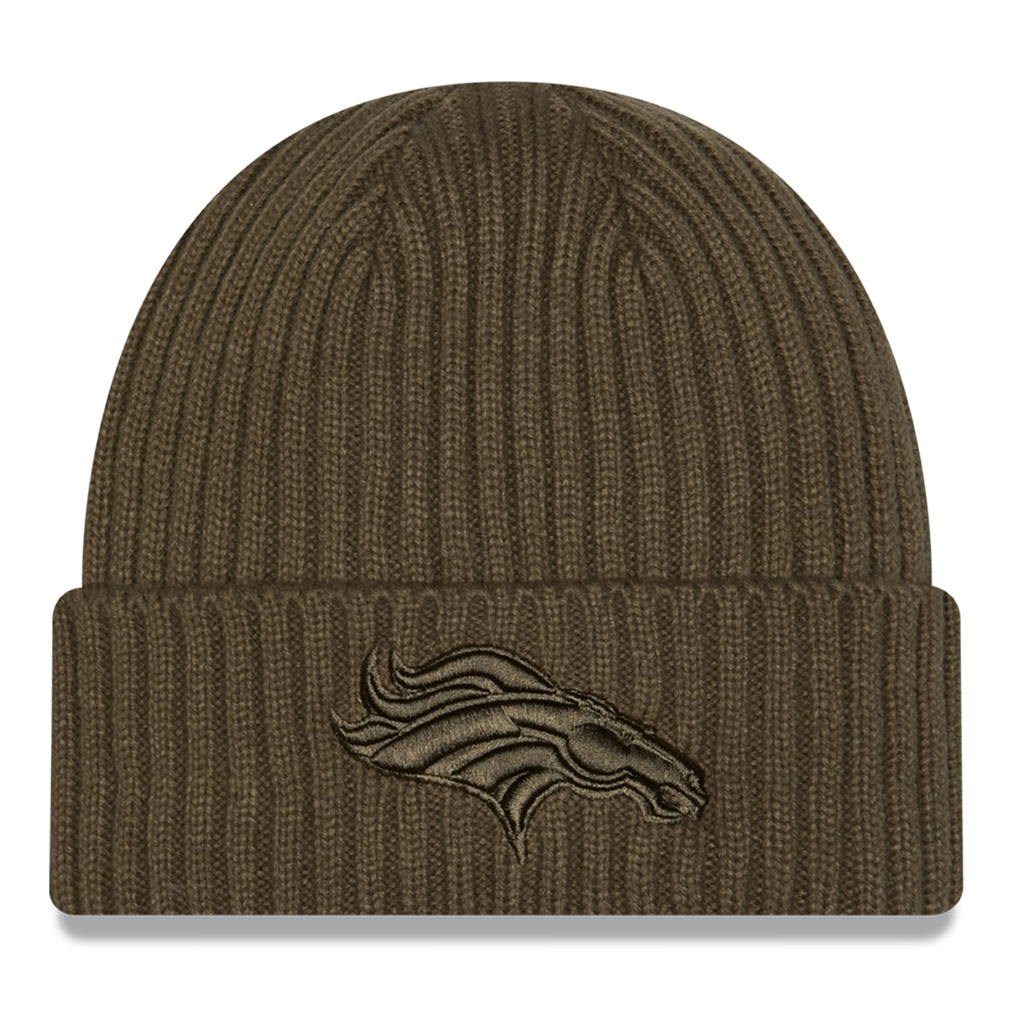 Men's New Era  Olive Denver Broncos Color Pack Cuffed Knit Hat