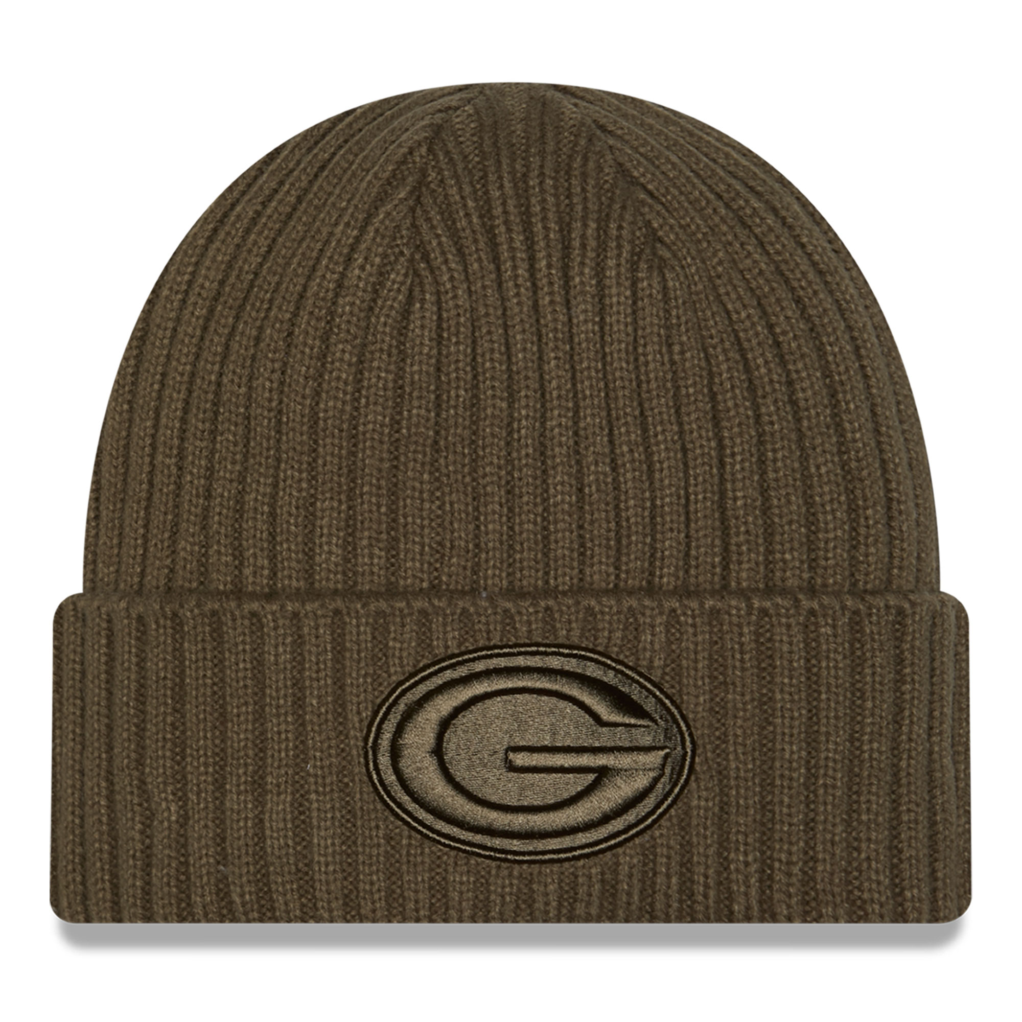 Men's New Era Olive Green Bay Packers Color Pack Cuffed Knit Hat