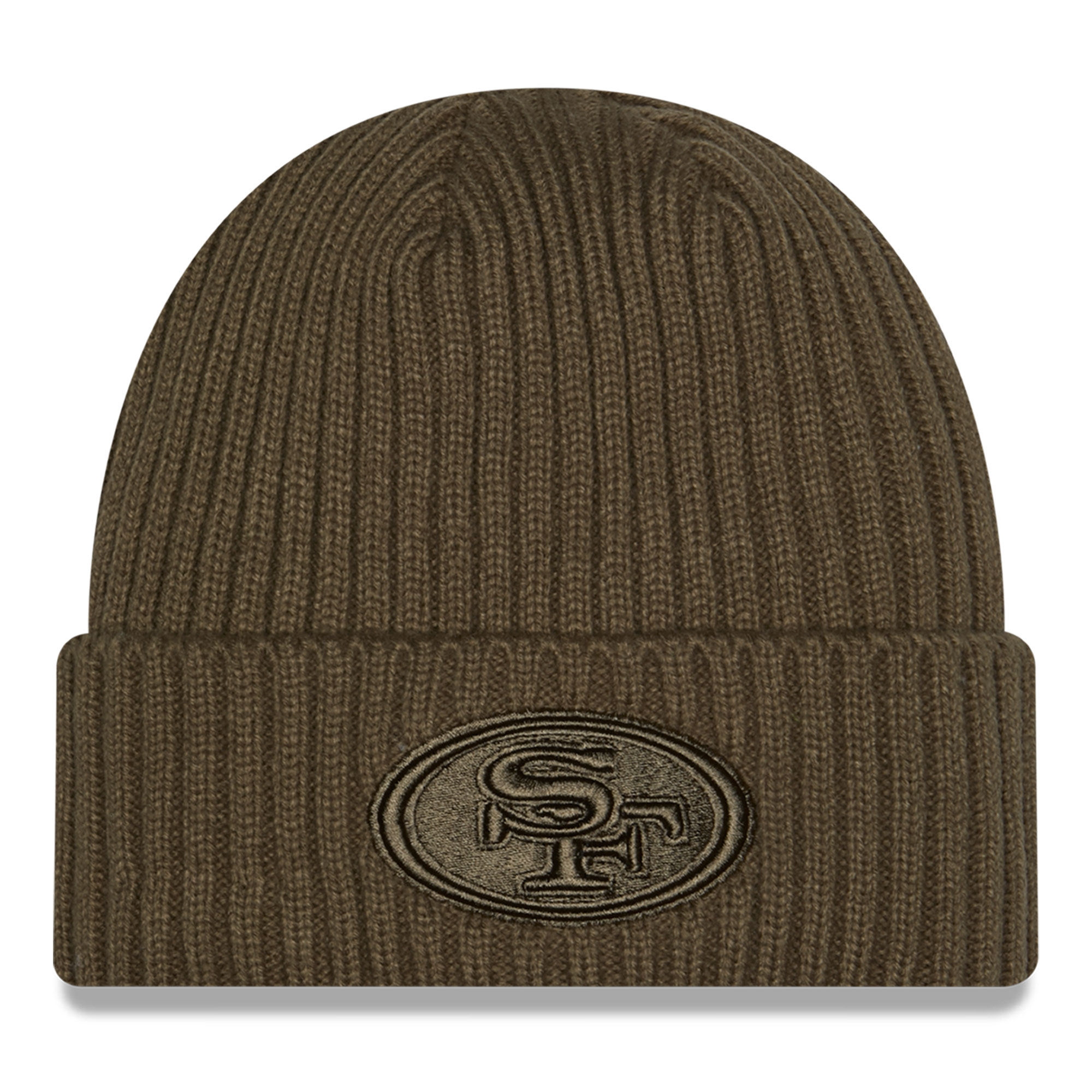 Men's New Era  Olive San Francisco 49ers Color Pack Cuffed Knit Hat