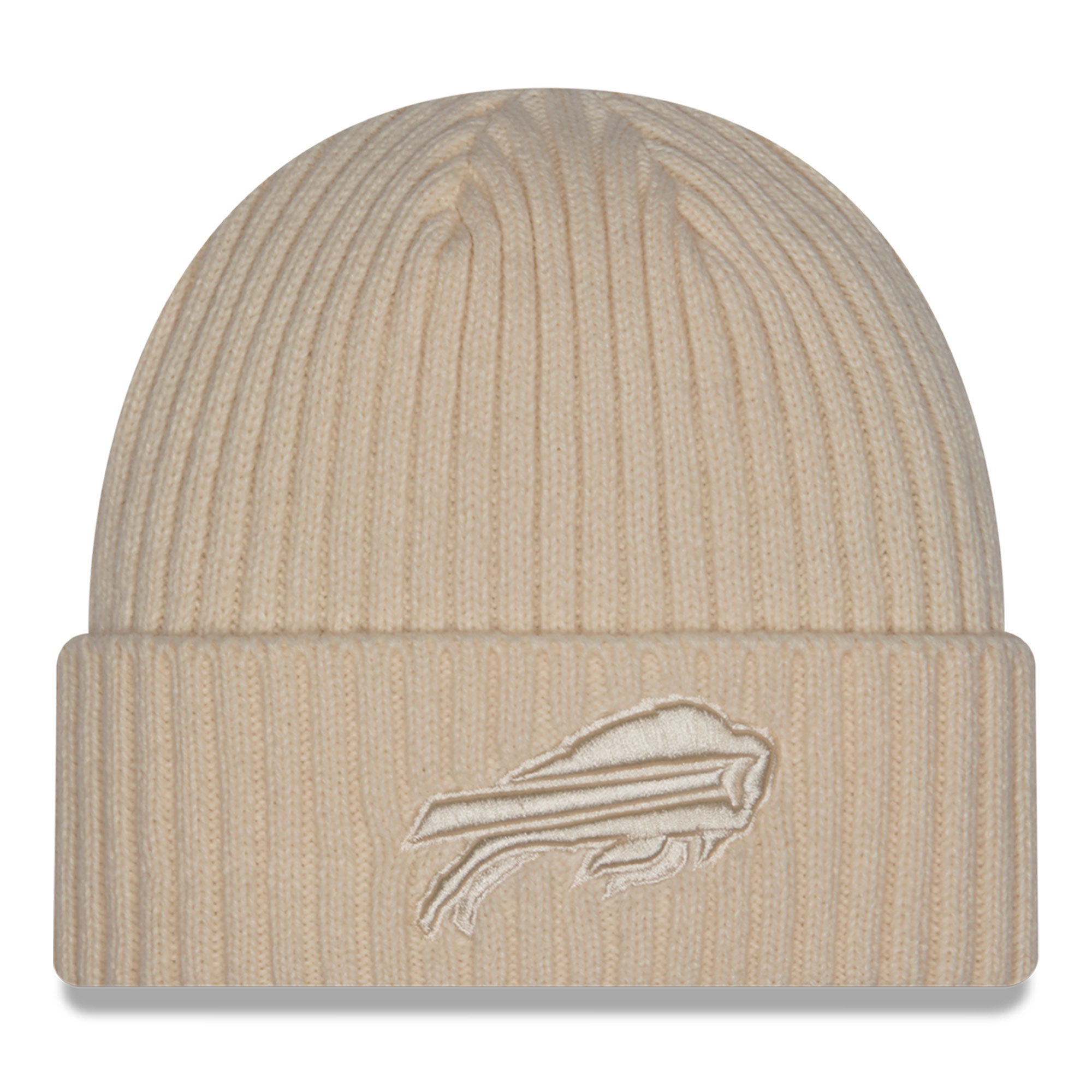 Men's New Era  Cream Buffalo Bills Color Pack Cuffed Knit Hat