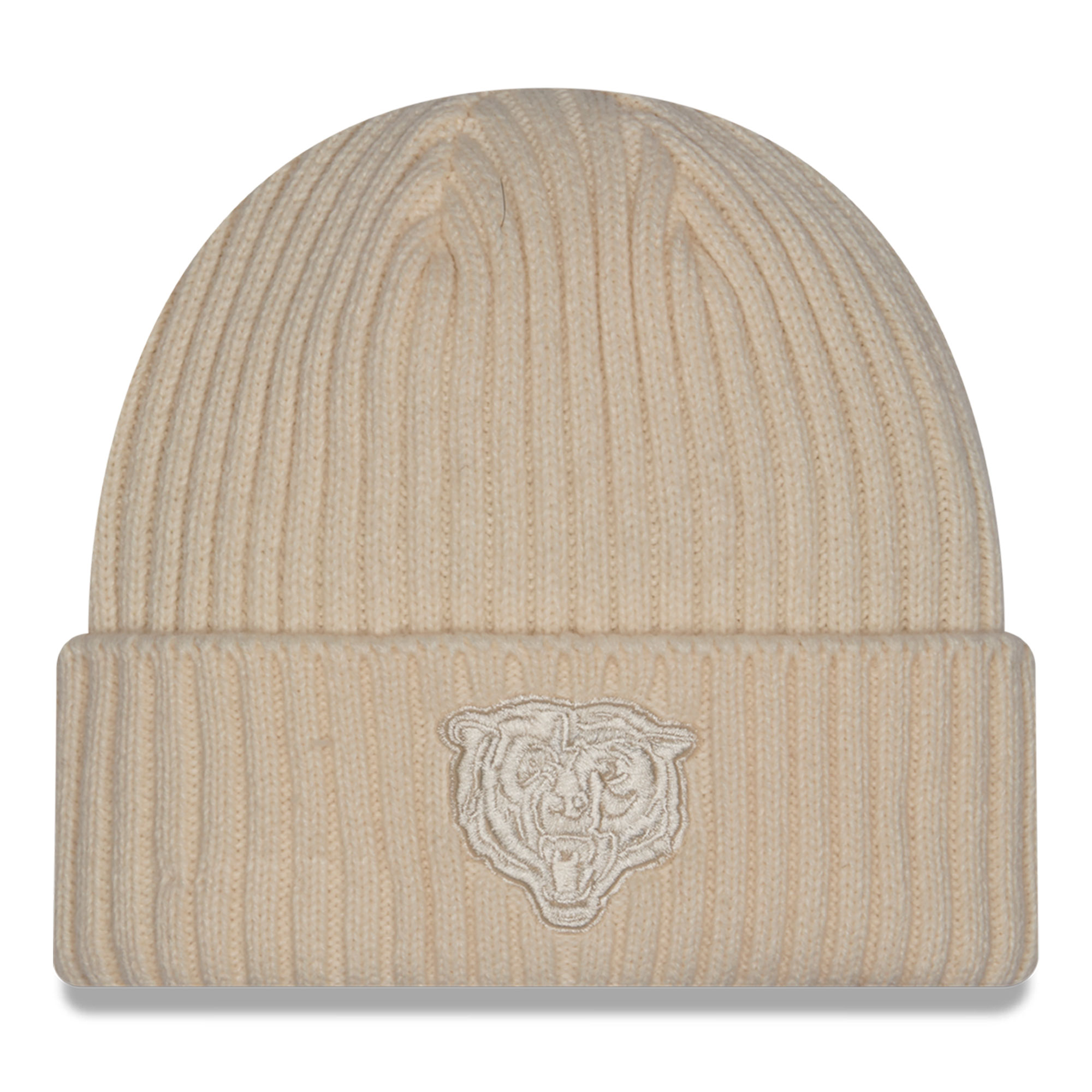 Men's New Era  Cream Chicago Bears Color Pack Cuffed Knit Hat