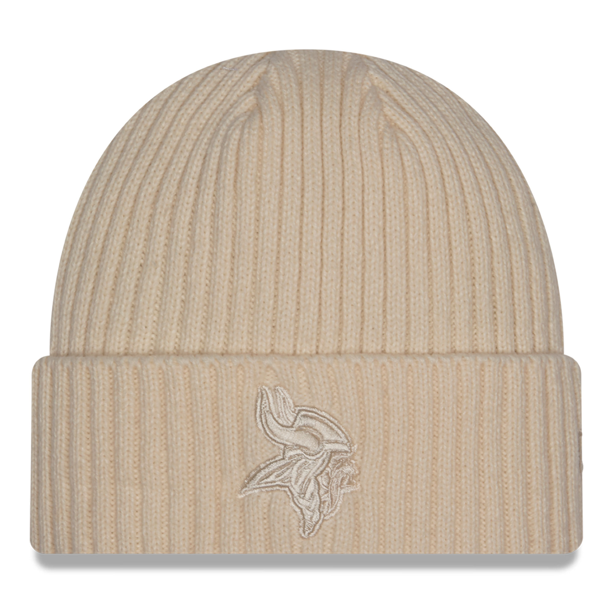 Men's New Era Cream Minnesota Vikings Color Pack Cuffed Knit Hat