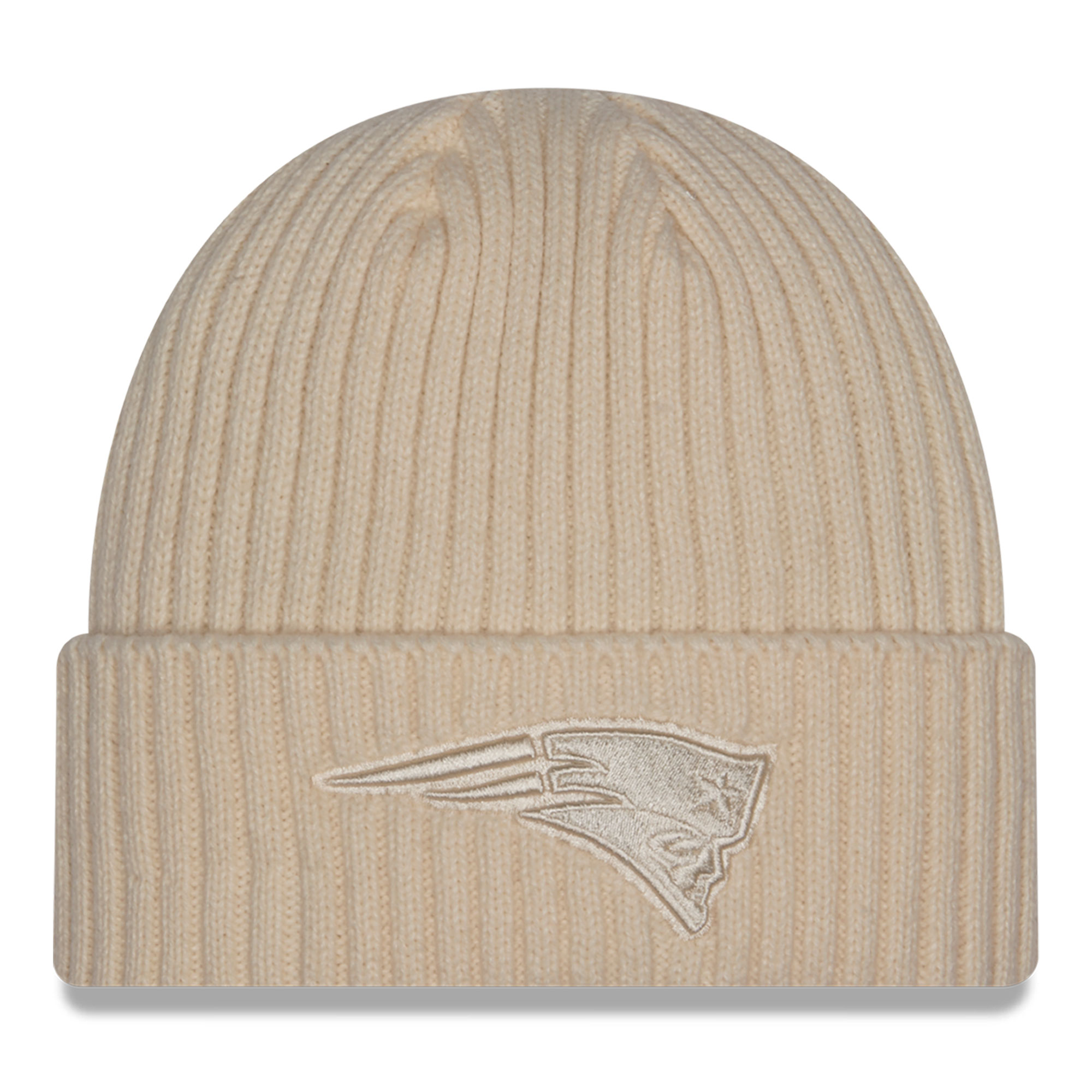 Men's New Era  Cream New England Patriots Color Pack Cuffed Knit Hat