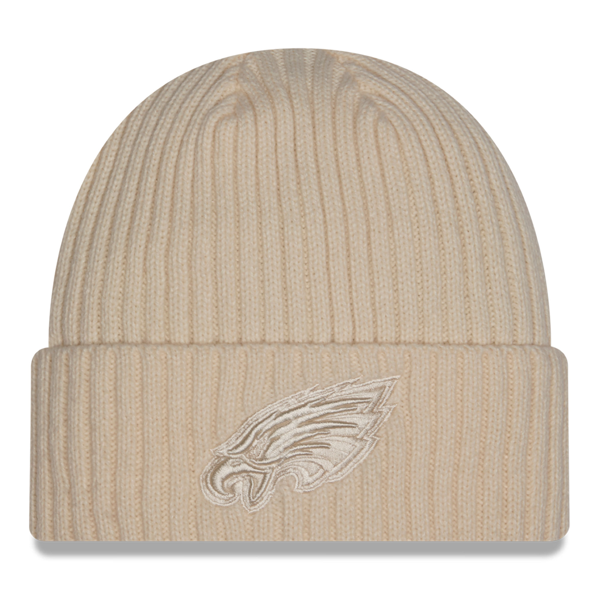 Men's New Era Cream Philadelphia Eagles Color Pack Cuffed Knit Hat