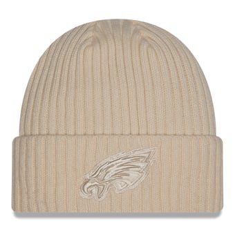 Men's New Era  Cream Philadelphia Eagles Color Pack Cuffed Knit Hat
