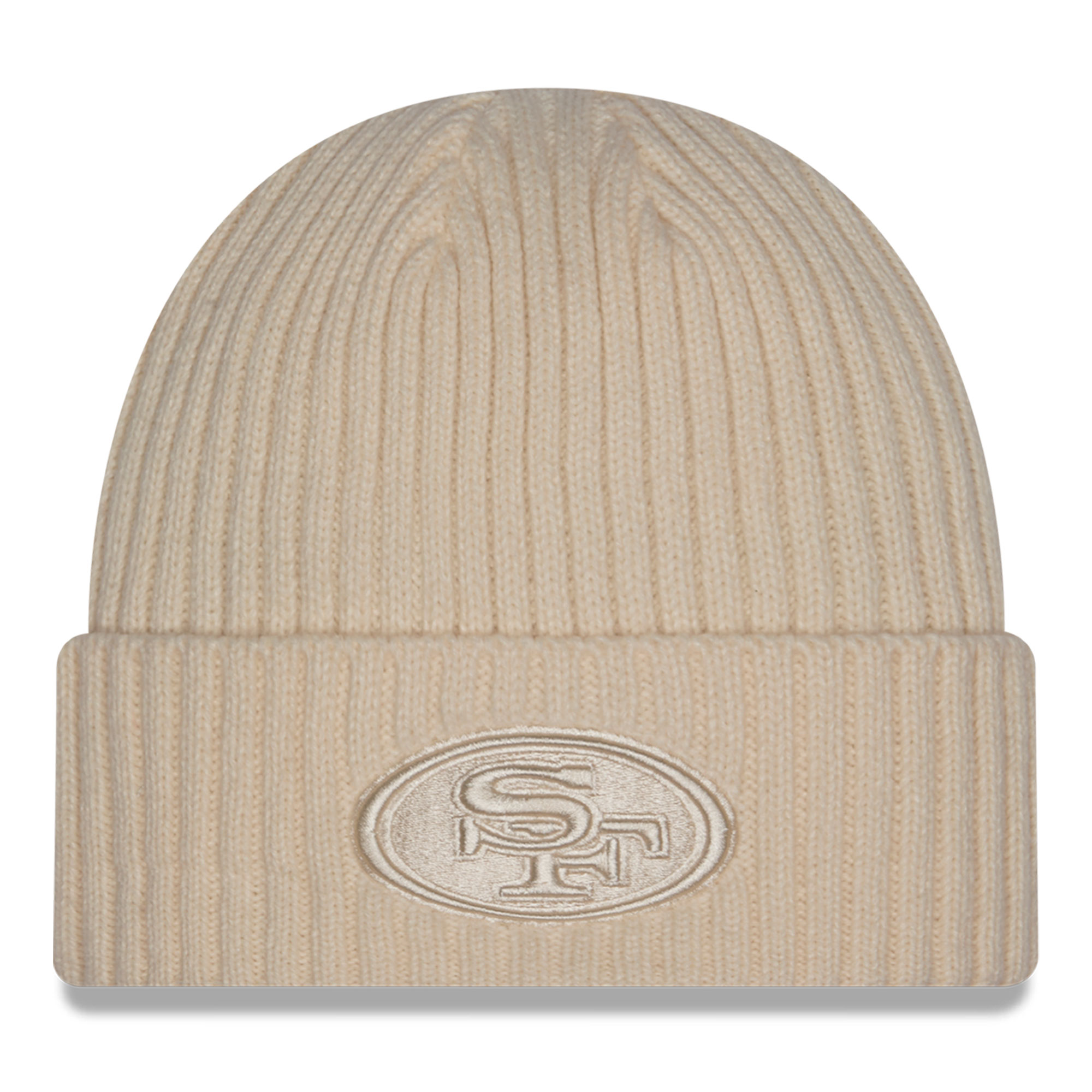 Men's New Era  Cream San Francisco 49ers Color Pack Cuffed Knit Hat