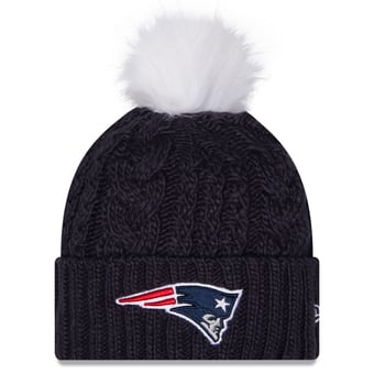 Women's New Era Navy New England Patriots Single Knit Hat with Pom