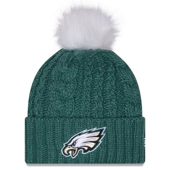 Women's New Era Midnight Green Philadelphia Eagles Single Knit Hat with Pom