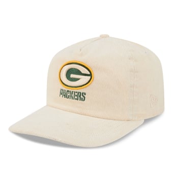 Men's New Era Cream Green Bay Packers Corduroy 19TWENTY Adjustable Hat