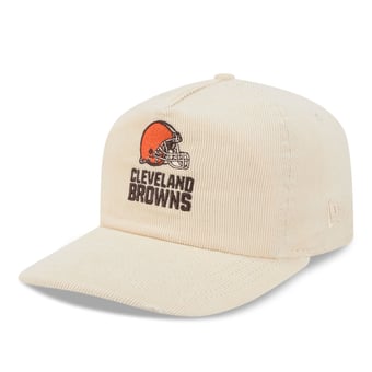 Men's New Era Cream Cleveland Browns Corduroy 19TWENTY Adjustable Hat