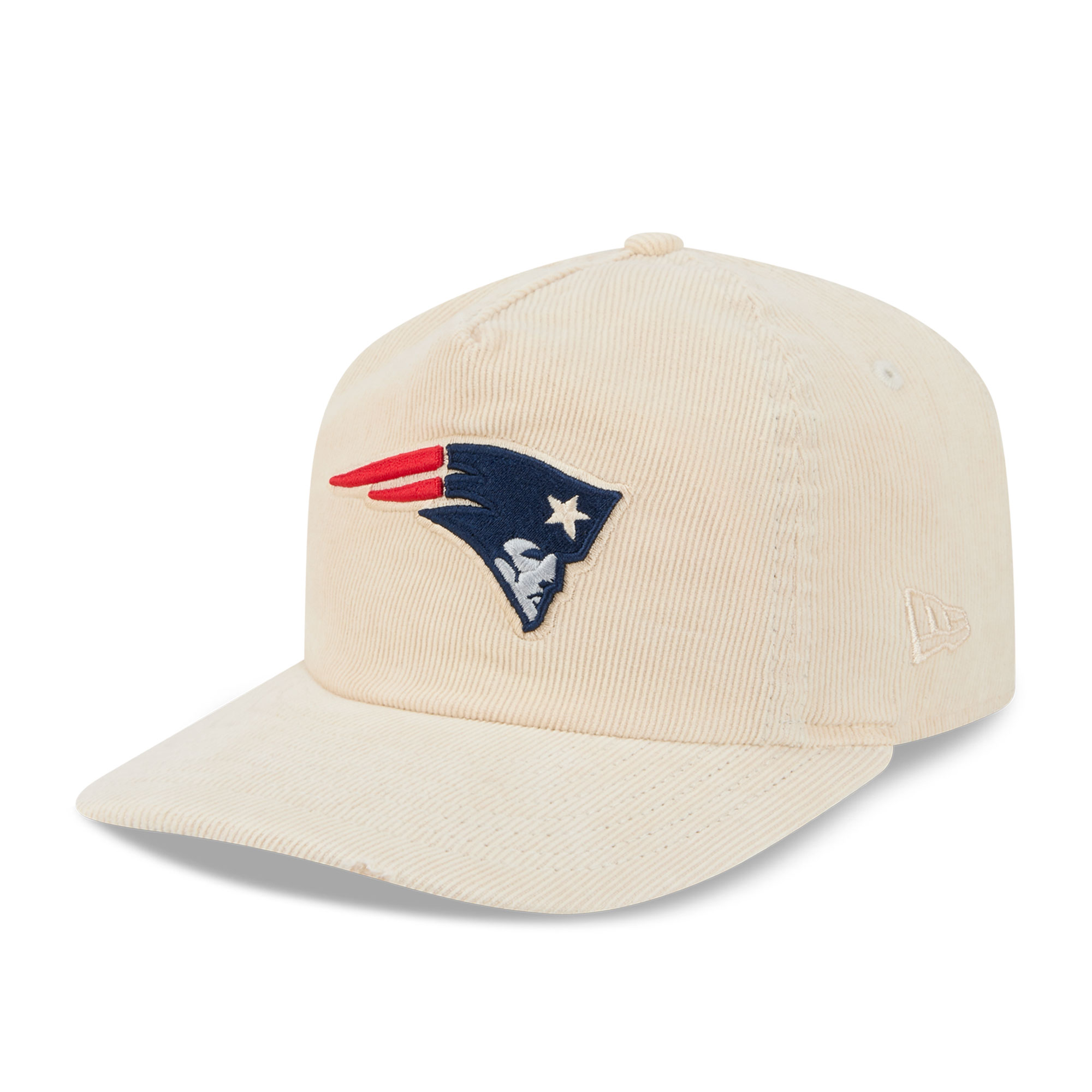 Men's New Era Cream New England Patriots Corduroy 19TWENTY Adjustable Hat