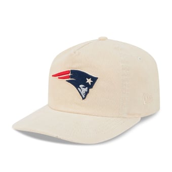 Men's New Era Cream New England Patriots Corduroy 19TWENTY Adjustable Hat