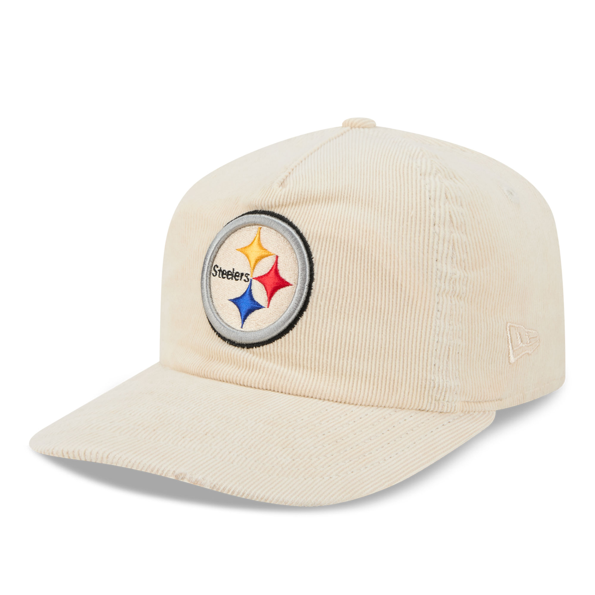 Men's New Era Cream Pittsburgh Steelers Corduroy 19TWENTY Adjustable Hat