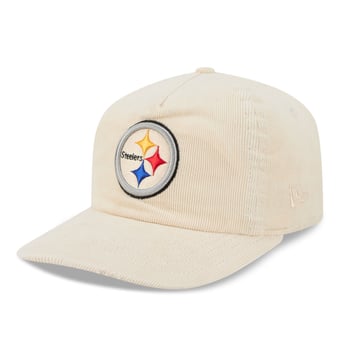 Men's New Era Cream Pittsburgh Steelers Corduroy 19TWENTY Adjustable Hat