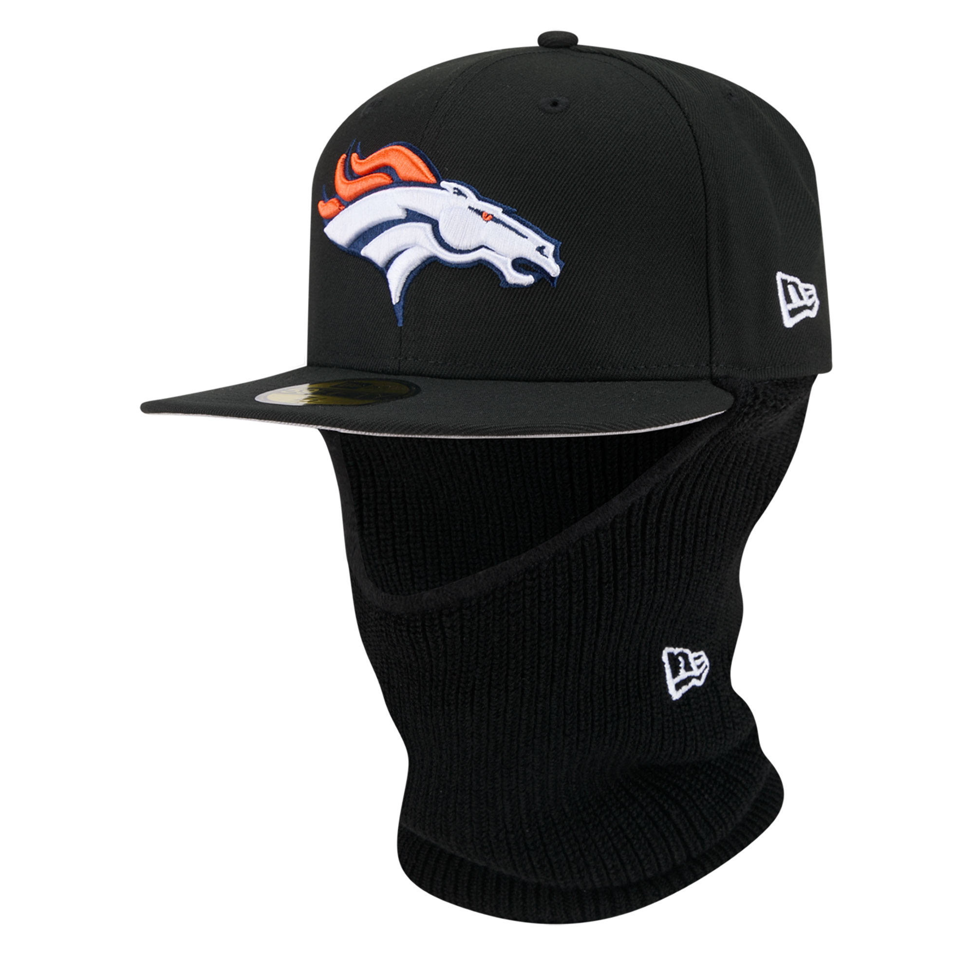 Men's New Era  Black Denver Broncos 59FIFTY Balaclava Fitted Hat