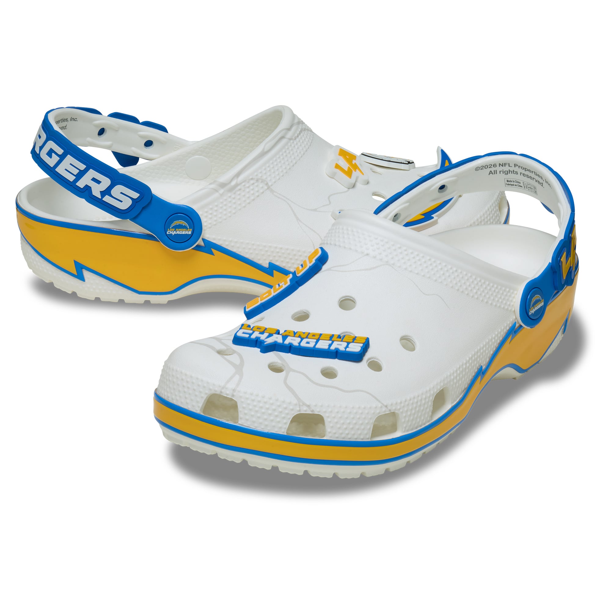 Unisex Crocs Los Angeles Chargers Classic Clog Unisex Crocs Los Angeles Chargers Classic Clog
