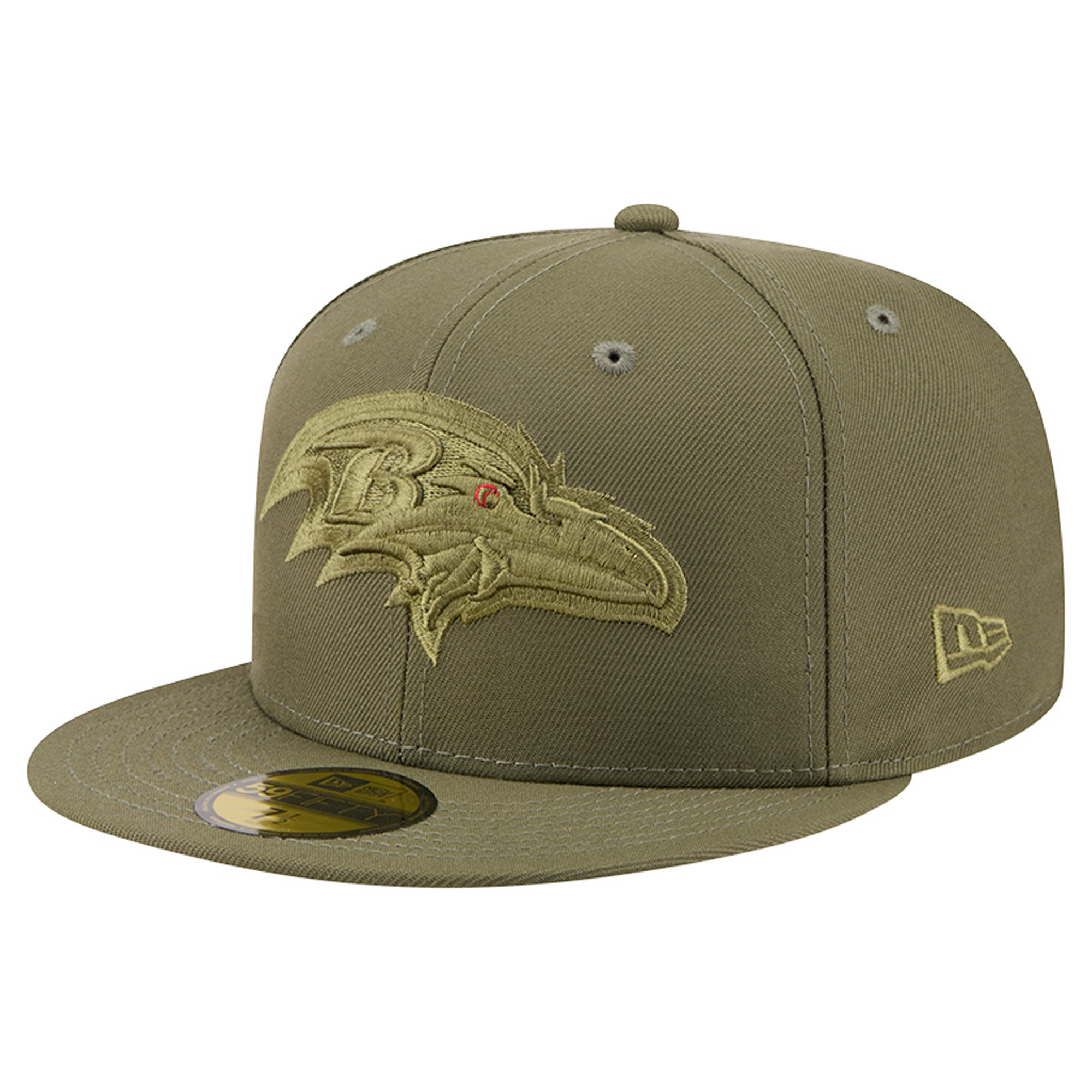 Men's New Era Olive Baltimore Ravens Color Pack 59FIFTY Fitted Hat