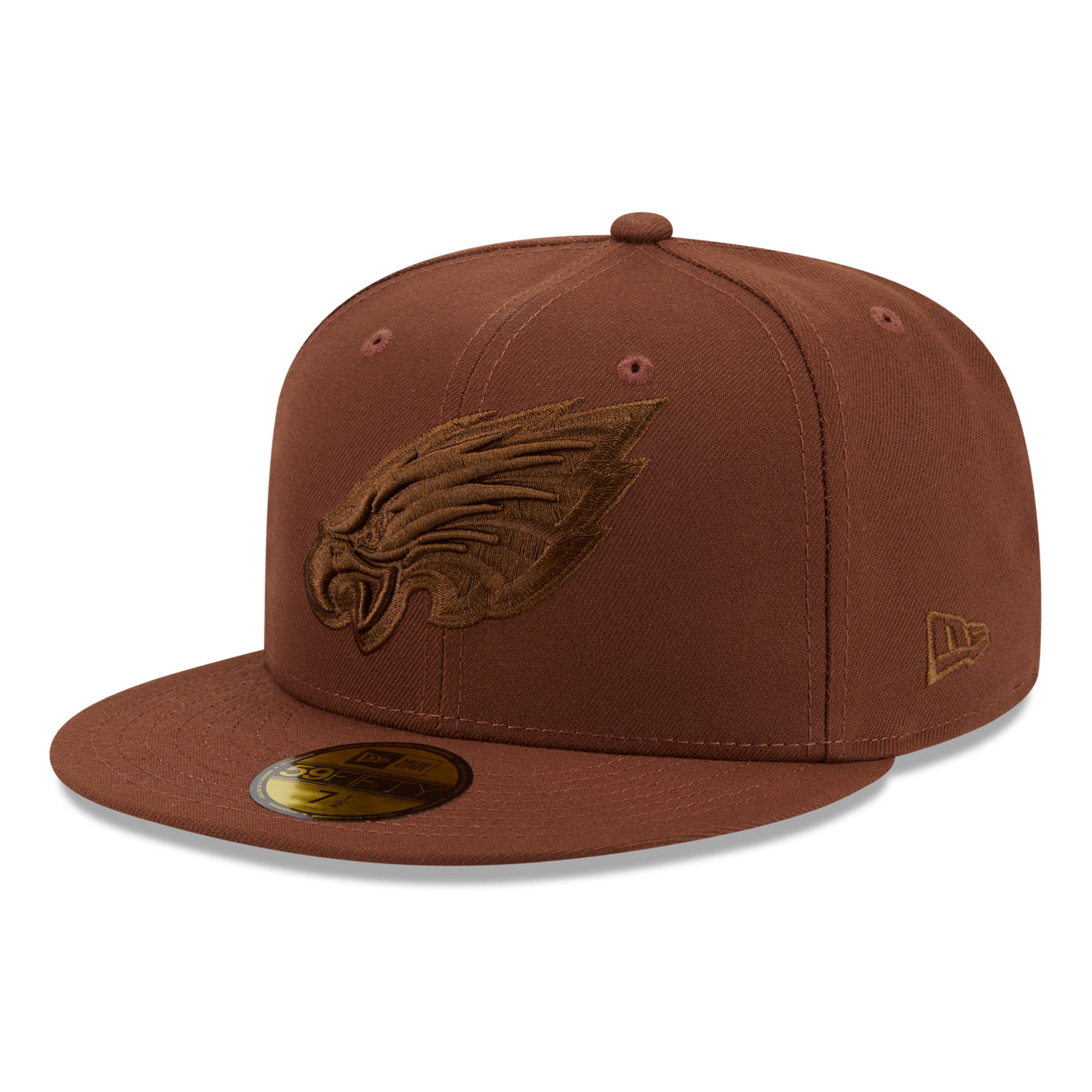 Men's New Era Brown Philadelphia Eagles Color Pack 59FIFTY Fitted Hat