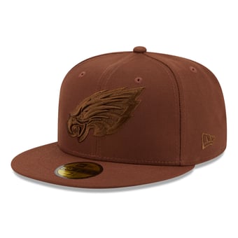 Men's New Era Brown Philadelphia Eagles Color Pack 59FIFTY Fitted Hat
