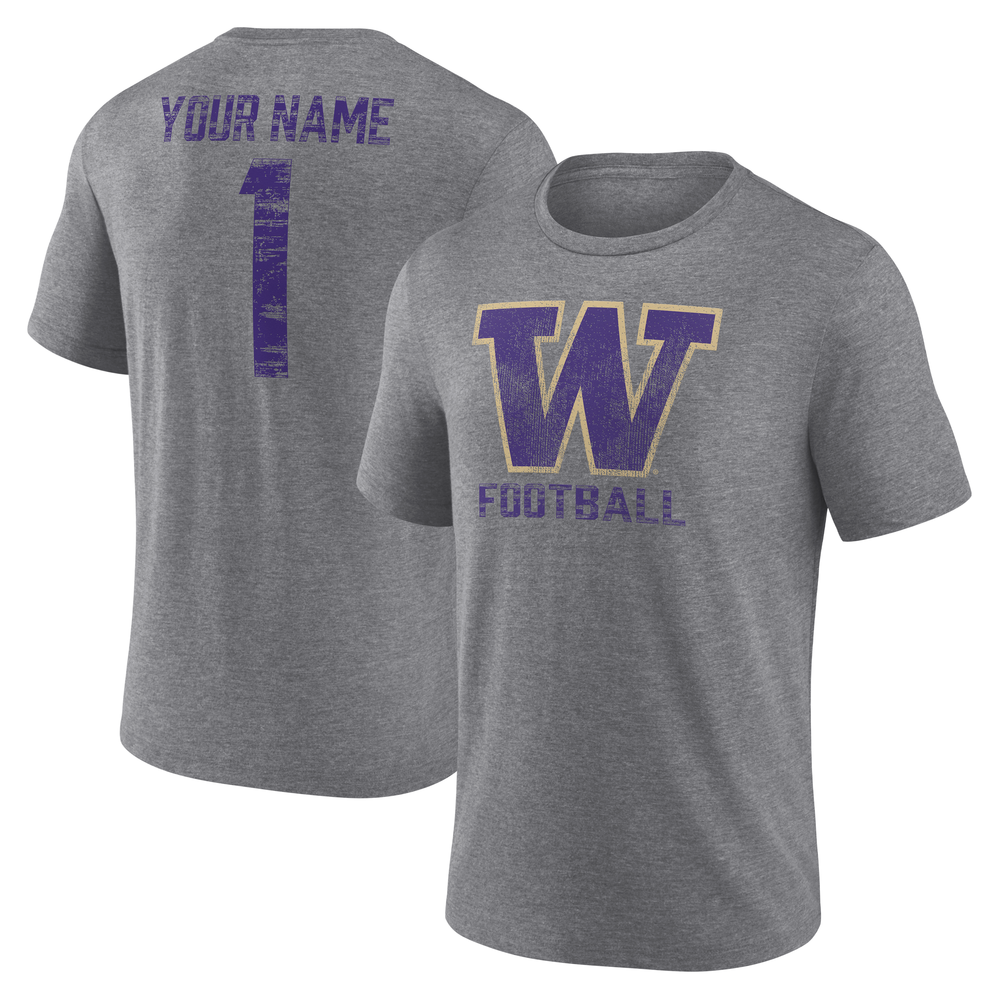 Men’s Gray Washington Huskies Personalized Heritage Any Name Tri-Blend T-Shirt Men’s Gray Washington Huskies Personalized Heritage Any Name Tri-Blend T-Shirt