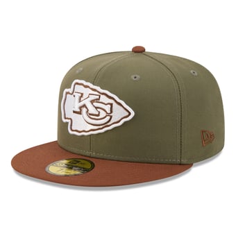 Men's New Era Olive/Brown Kansas City Chiefs Color Pack 59FIFTY Fitted Hat