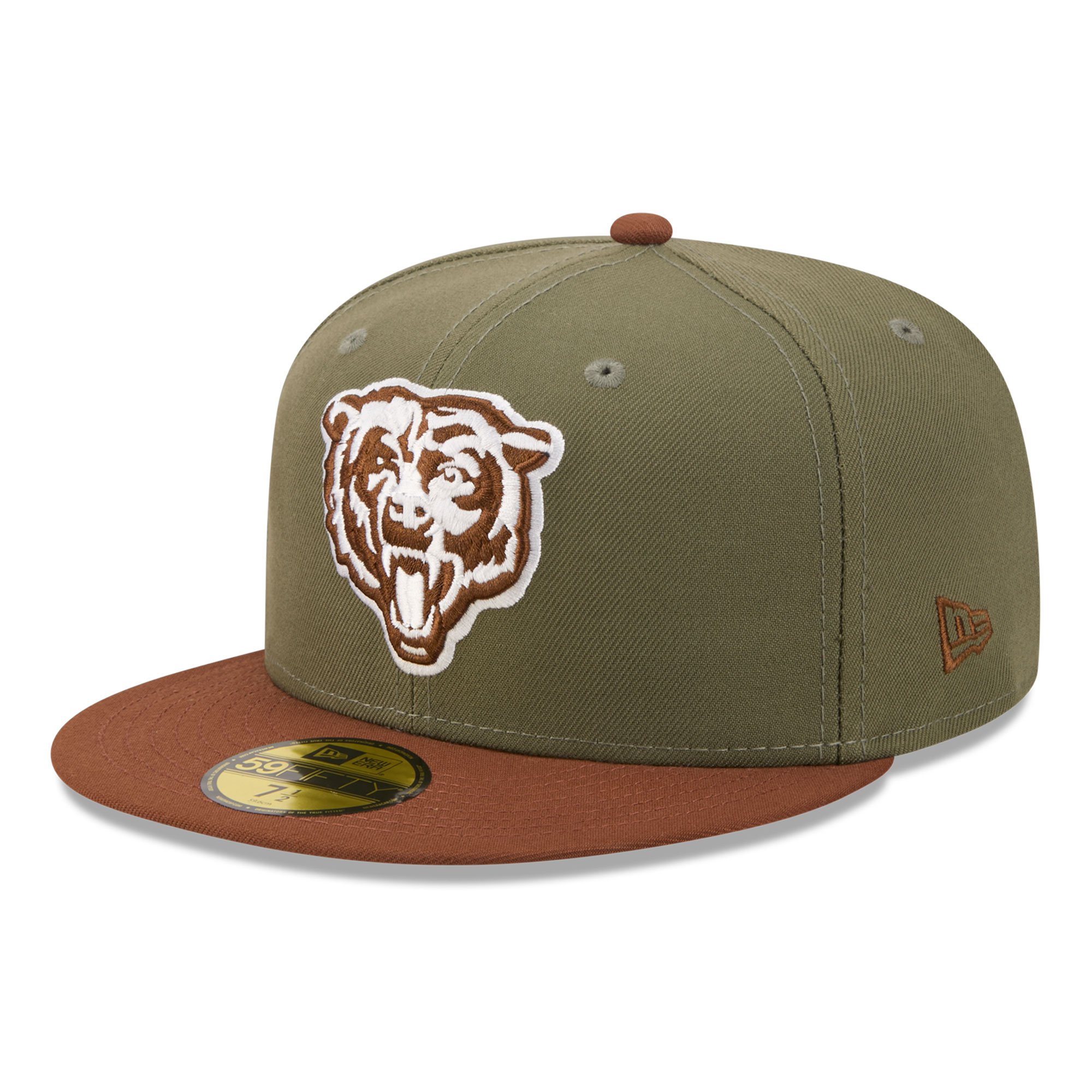 New Era Men's Olive/Brown Chicago Bears Color Pack 59FIFTY Fitted Hat - Olive, Brown