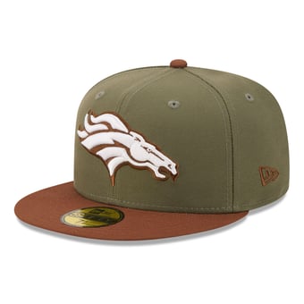 Men's New Era Olive/Brown Denver Broncos Color Pack 59FIFTY Fitted Hat