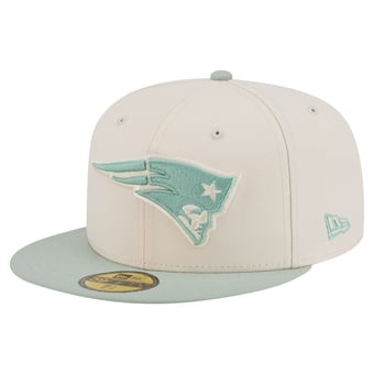 Men's New Era Cream/Light Green New England Patriots Color Pack 59FIFTY Fitted Hat