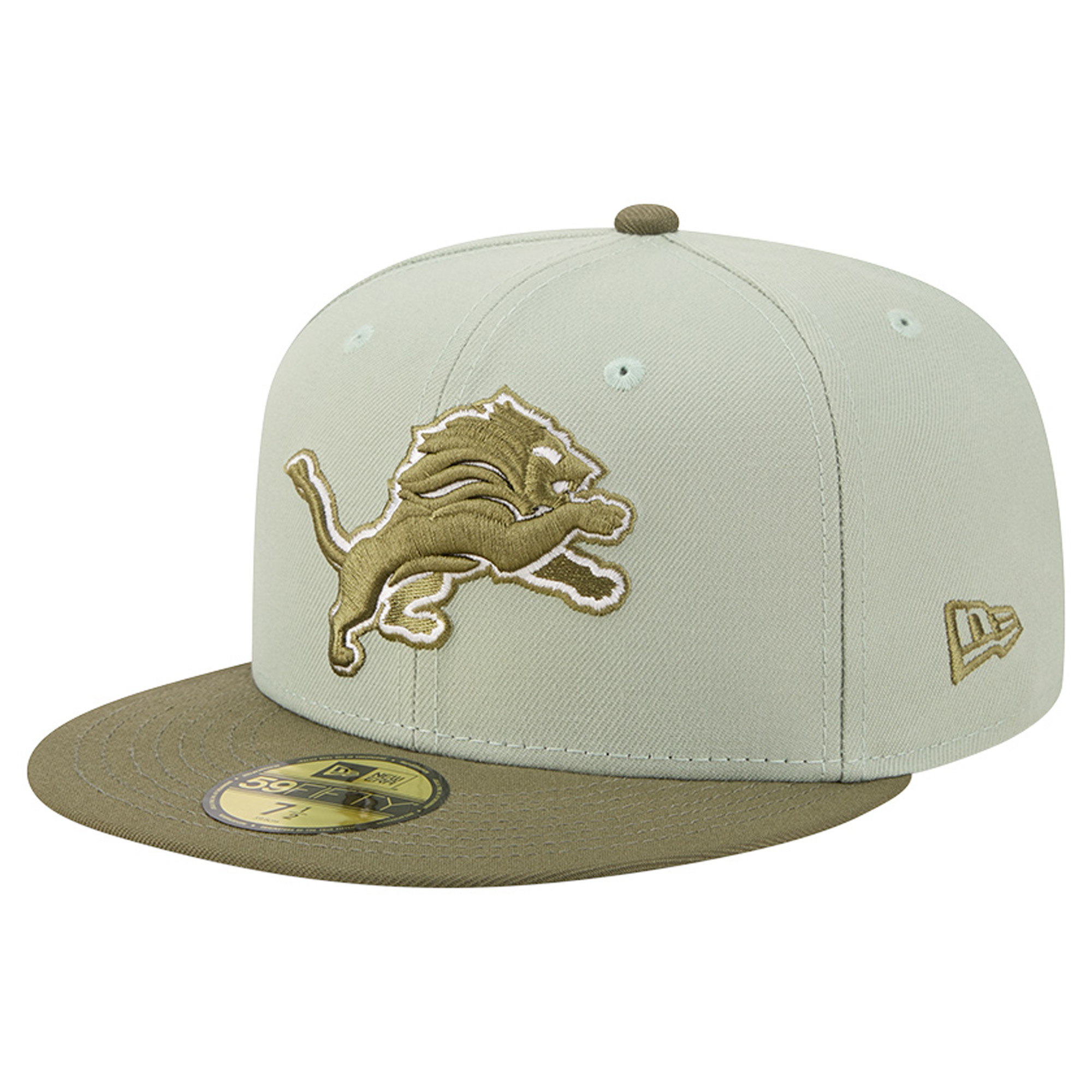 Men's New Era Light Green/Olive Detroit Lions Color Pack 59FIFTY Fitted Hat