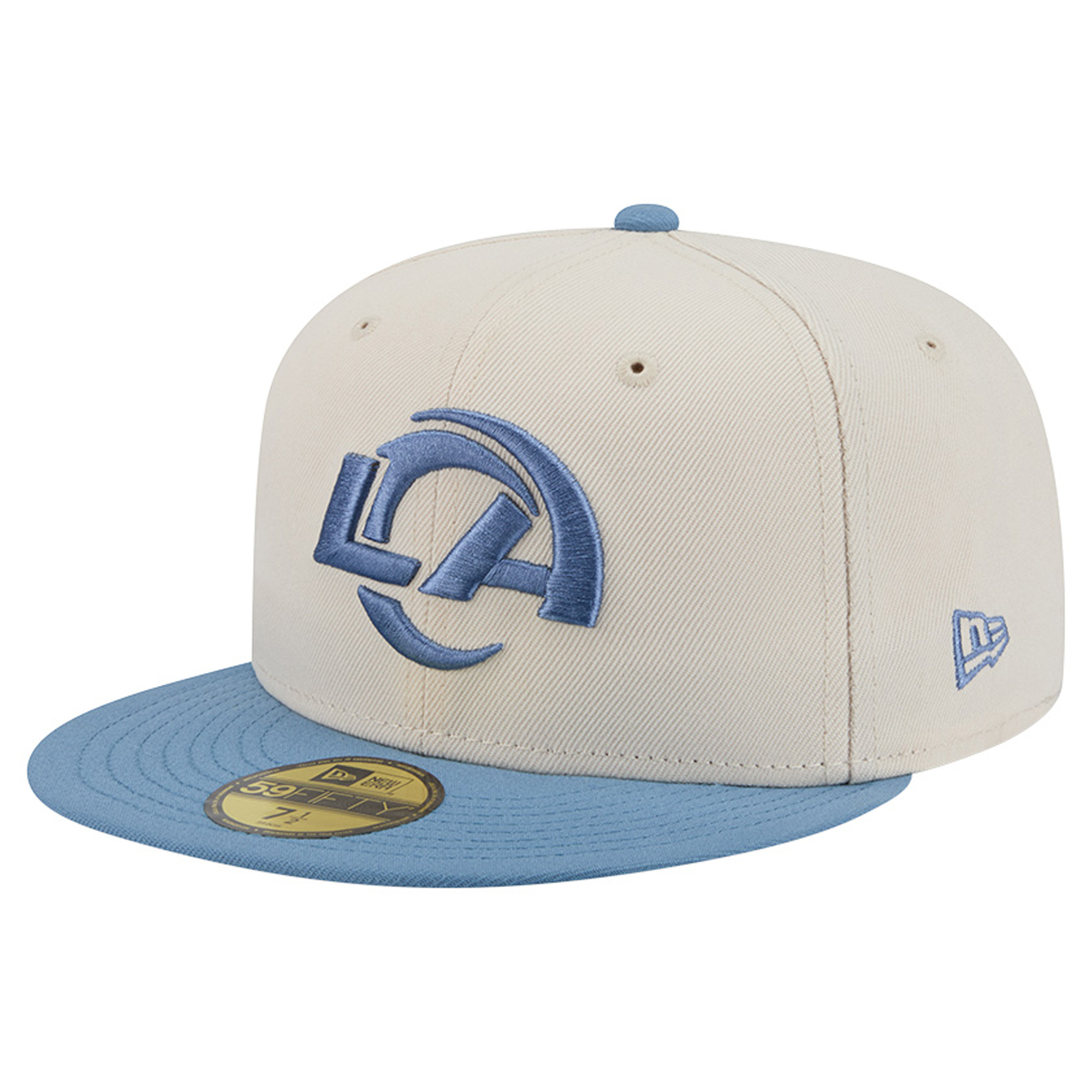Men's New Era Cream/Blue Los Angeles Rams Color Pack 59FIFTY Fitted Hat