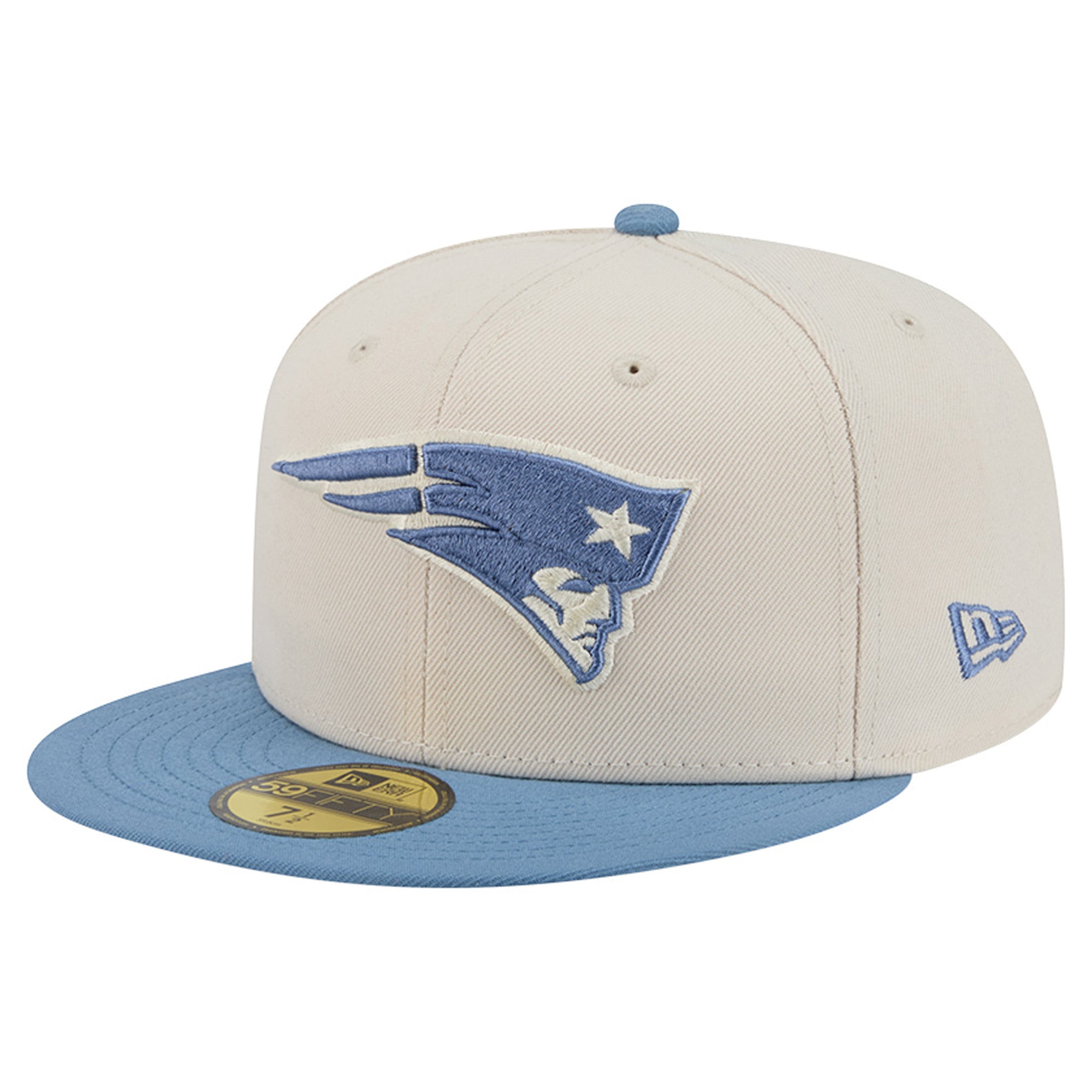 Men’s New Era Cream/Blue New England Patriots Color Pack 59FIFTY Fitted Hat