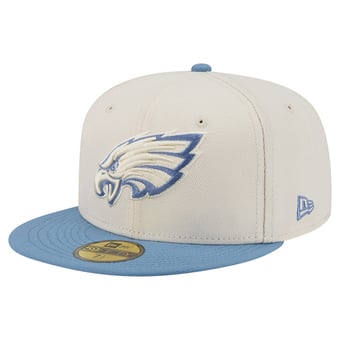 Men's New Era Cream/Blue Philadelphia Eagles Color Pack 59FIFTY Fitted Hat