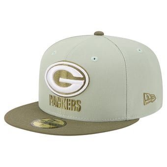 Men's New Era Light Green/Olive Green Bay Packers Color Pack 59FIFTY Fitted Hat