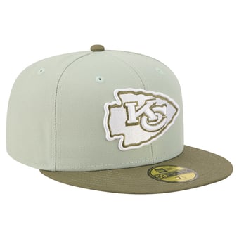 Men's New Era Light Green/Olive Kansas City Chiefs Color Pack 59FIFTY Fitted Hat