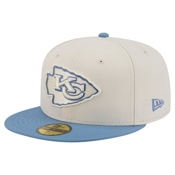 Men's New Era Cream/Blue Kansas City Chiefs Color Pack 59FIFTY Fitted Hat