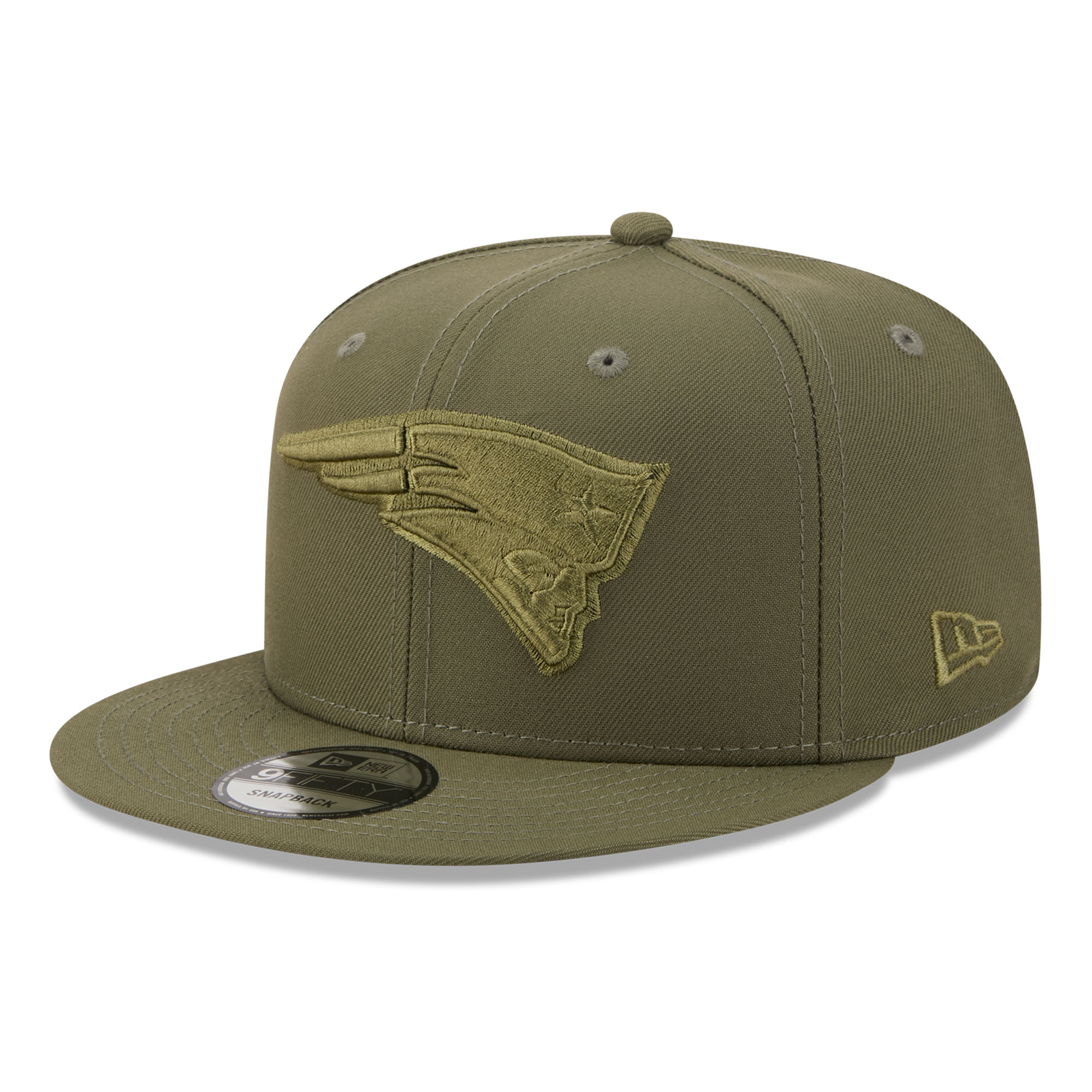 Men's New Era Olive New England Patriots Color Pack 9FIFTY Snapback Hat