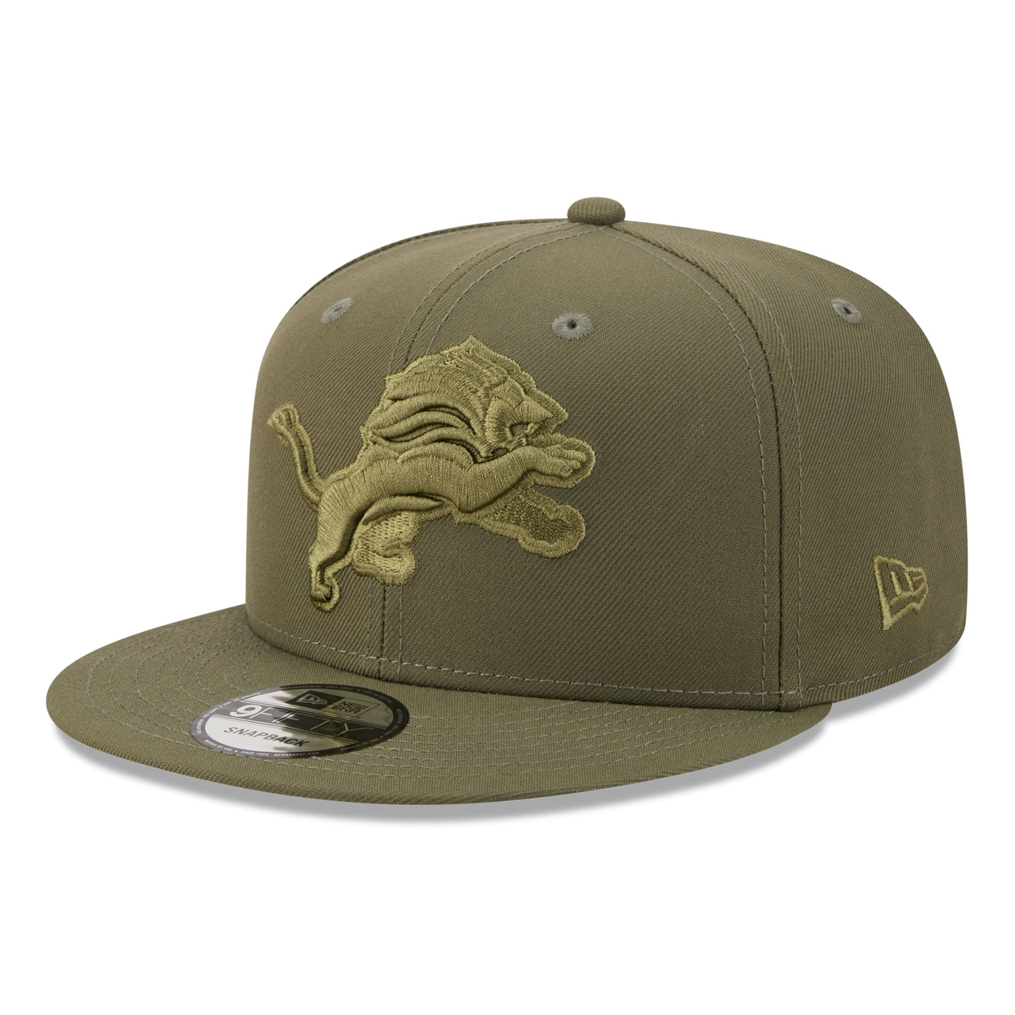 Men's New Era Olive Detroit Lions Color Pack 9FIFTY Snapback Hat